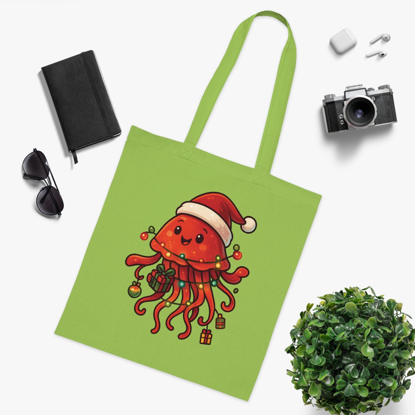 Christmas Jellyfish Tote Bag