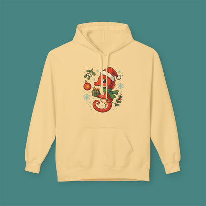 Christmas Seahorse Fleece Unisex Hoodie