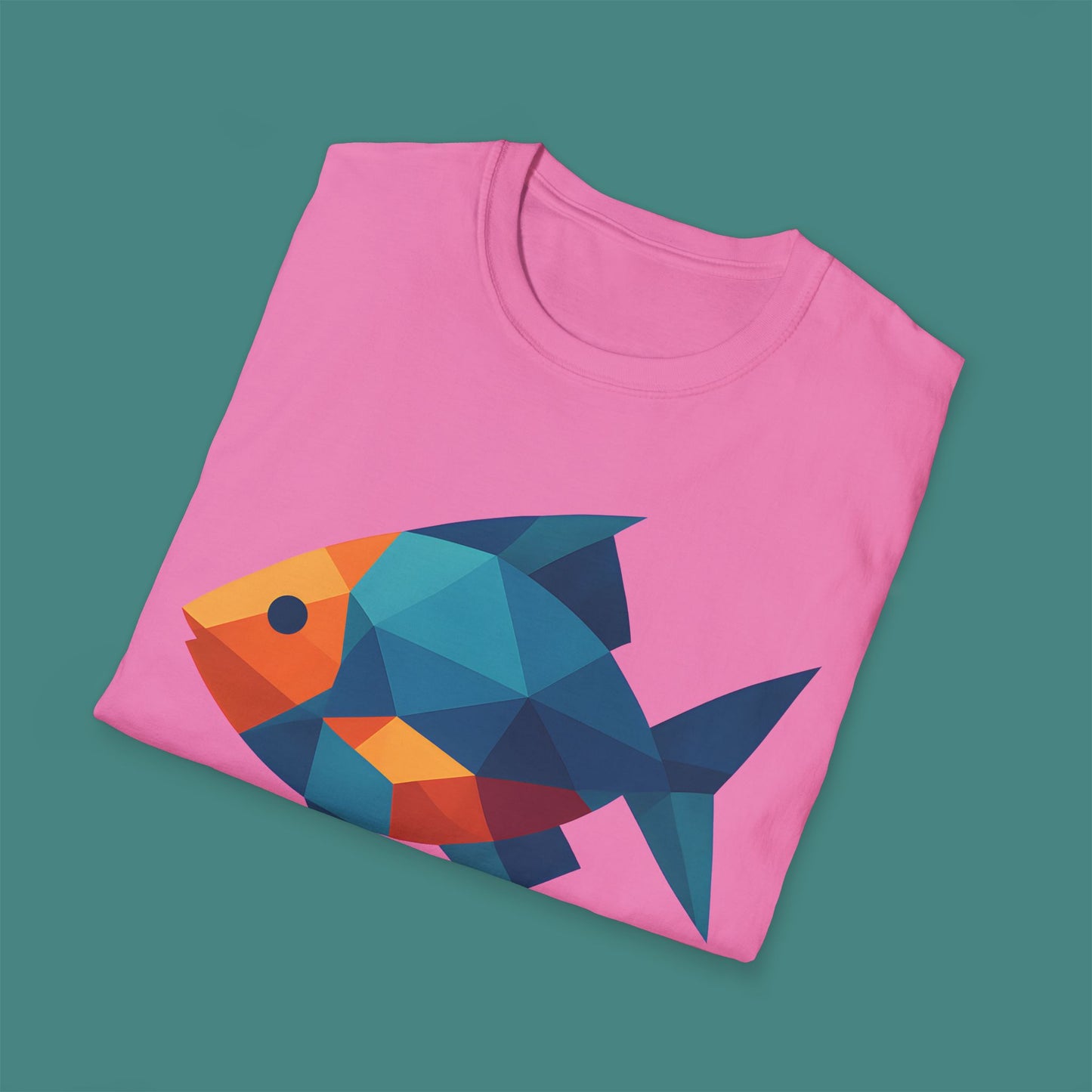 Geometric Polygon Fish Unisex T-Shirt