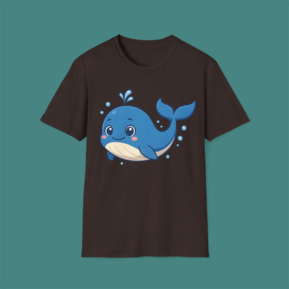 Cartoon Cute Whale Unisex T-Shirt