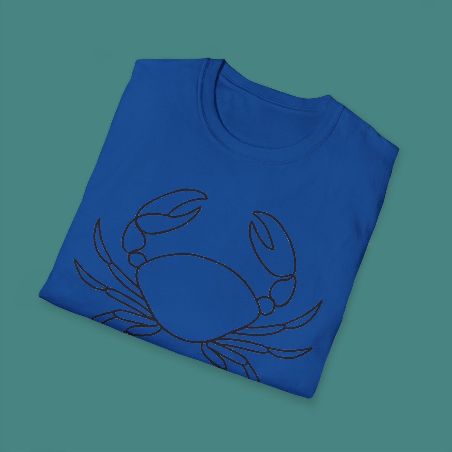 Minimalist Line Art Crab Unisex T-Shirt