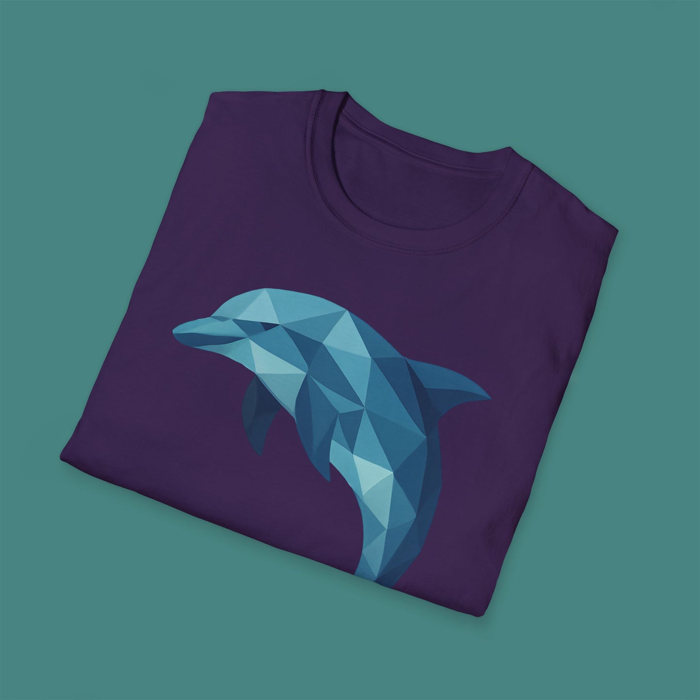 Geometric Polygon Dolphin Unisex T-Shirt