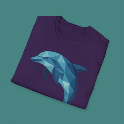 Geometric Polygon Dolphin Unisex T-Shirt