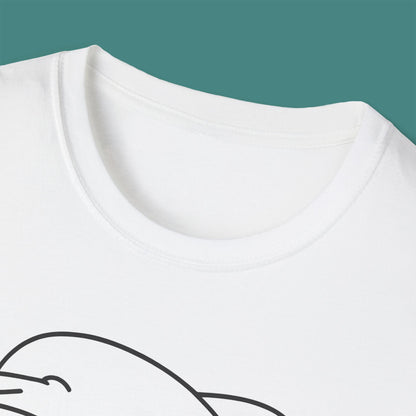 Minimalist Line Art Dolphin Unisex T-Shirt