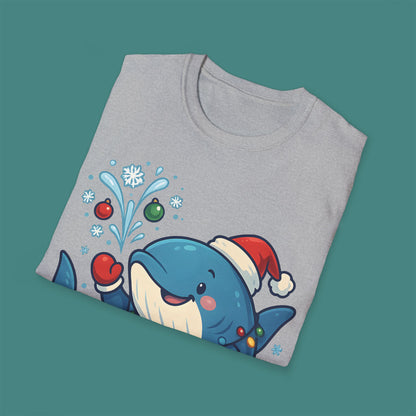 Christmas Whale Unisex T-Shirt
