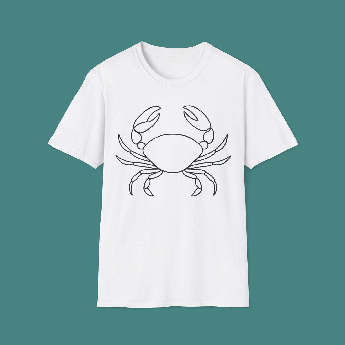 Minimalist Line Art Crab Unisex T-Shirt