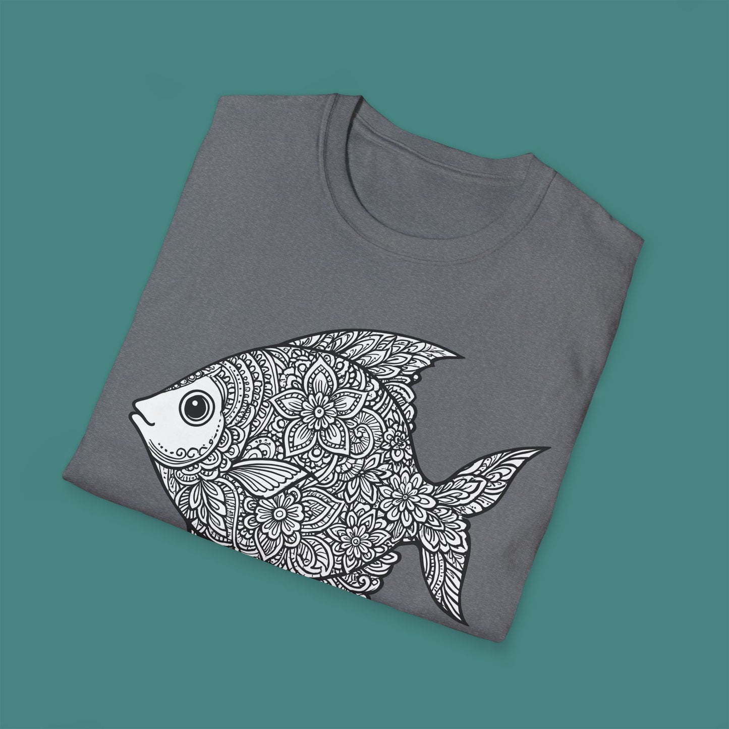 Intricate Mandala Fish Unisex T-Shirt