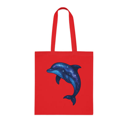 Cosmic Galaxy Dolphin Tote Bag