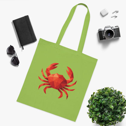 Geometric Polygon Crab Tote Bag