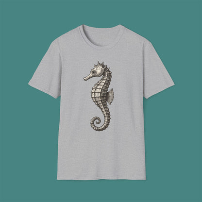 Vintage Etching Seahorse Unisex T-Shirt
