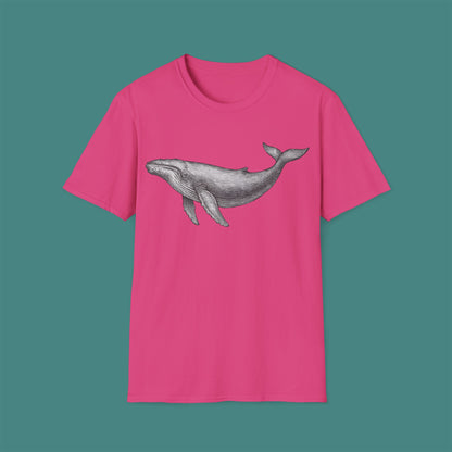 Vintage Etching Whale Unisex T-Shirt