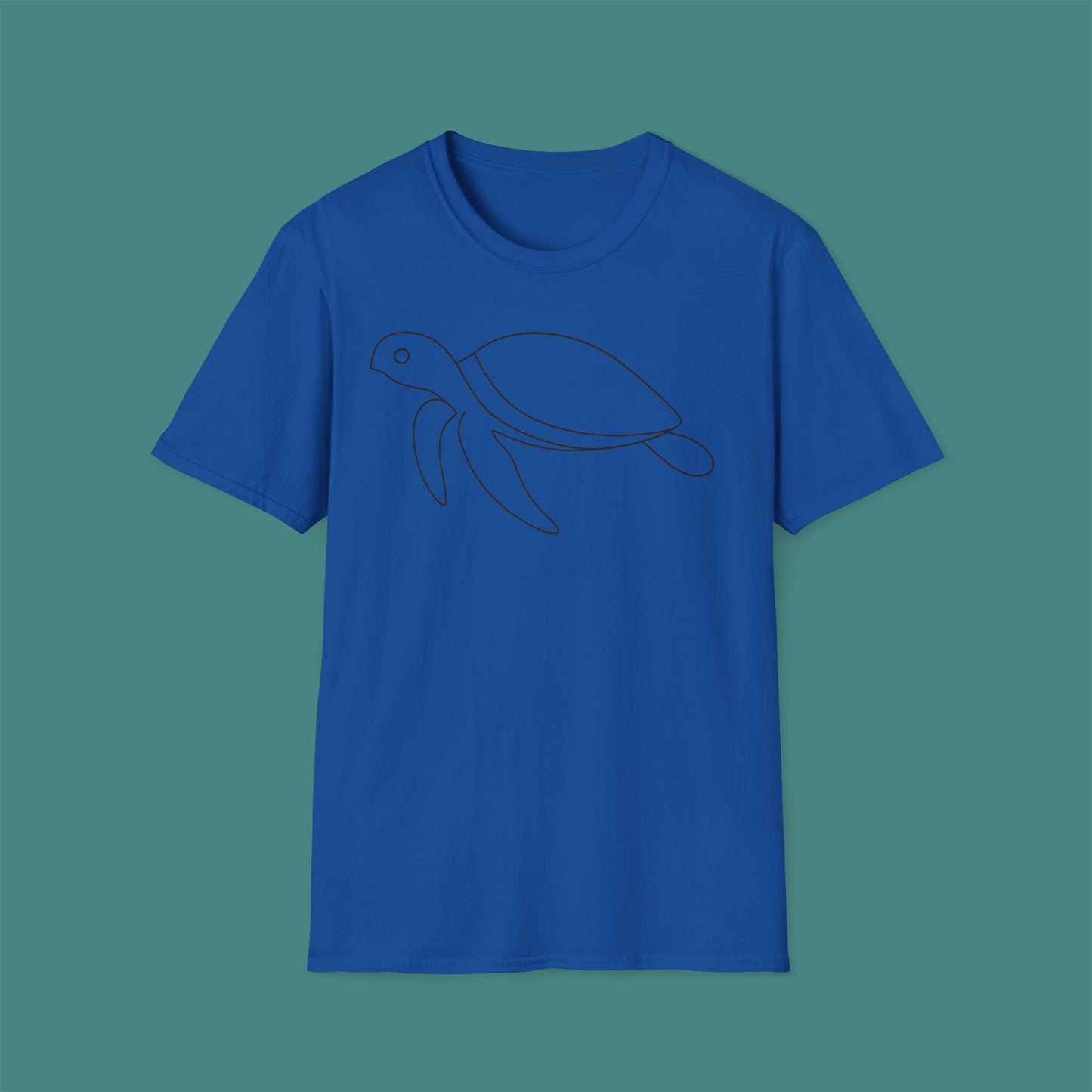 Minimalist Line Art Turtle Unisex T-Shirt