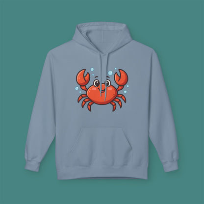 Cartoon Cute Crab Fleece Unisex Hoodie