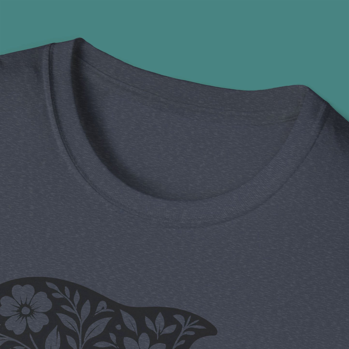 Floral Dolphin Silhouette Unisex T-Shirt