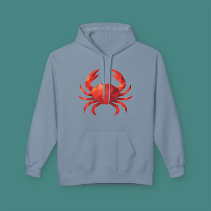 Geometric Polygon Crab Fleece Unisex Hoodie