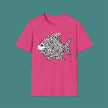 Intricate Mandala Fish Unisex T-Shirt