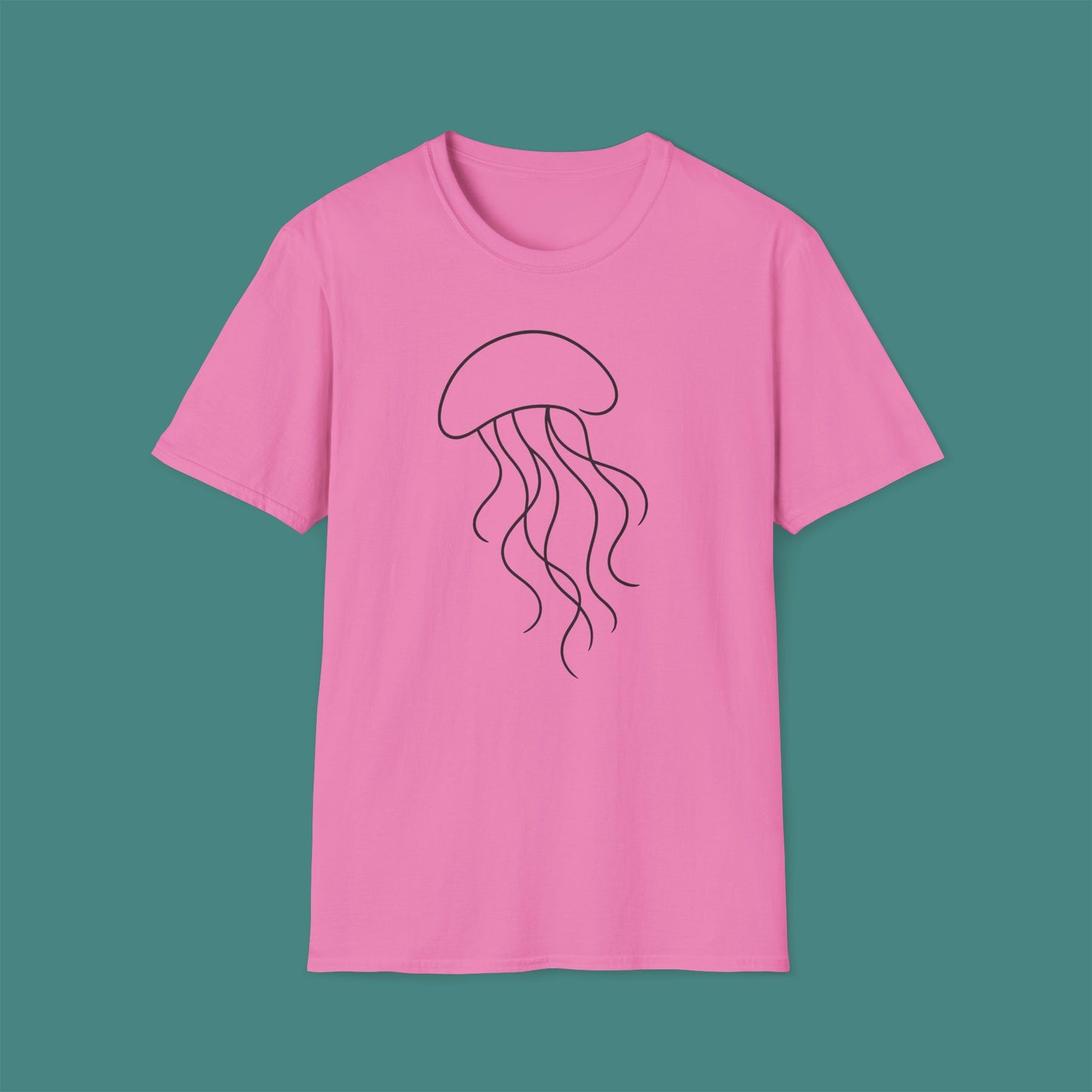 Minimalist Line Art Jellyfish Unisex T-Shirt