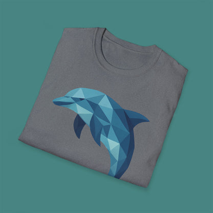 Geometric Polygon Dolphin Unisex T-Shirt