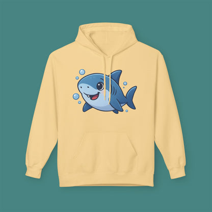 Cartoon Cute Shark Fleece Unisex Hoodie