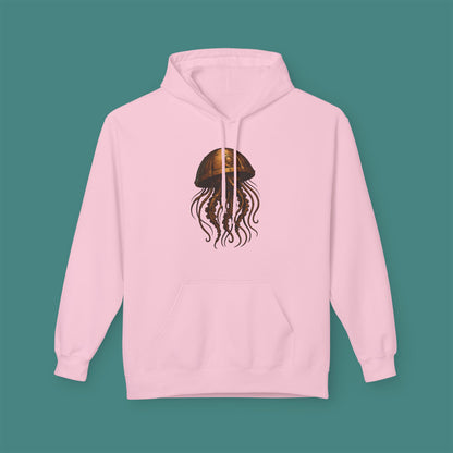 Steampunk Mechanical Jellyfish Fleece Unisex Hoodie
