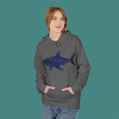 Cosmic Galaxy Shark Fleece Unisex Hoodie