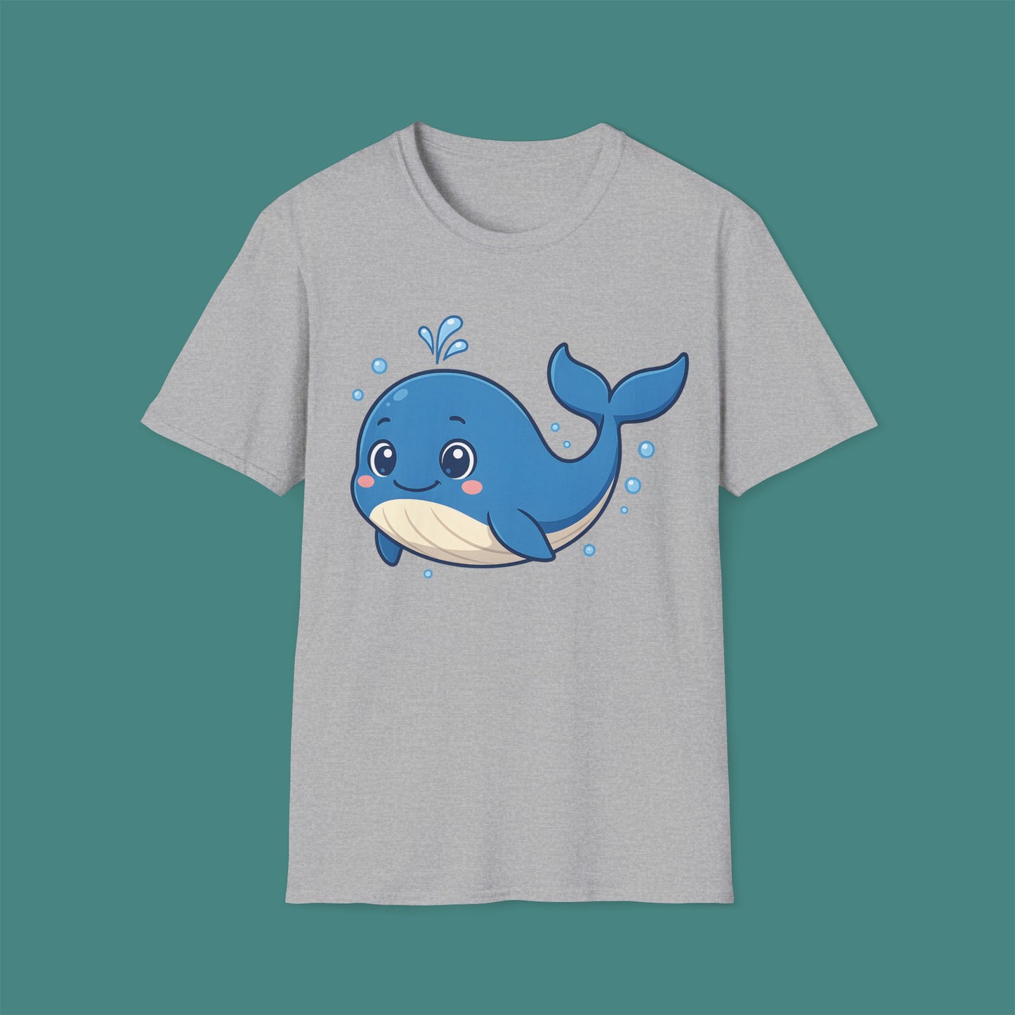Cartoon Cute Whale Unisex T-Shirt