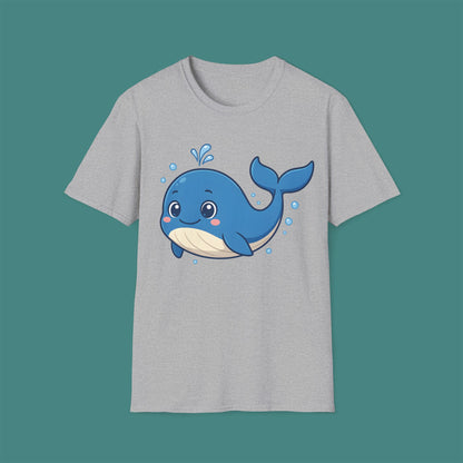 Cartoon Cute Whale Unisex T-Shirt