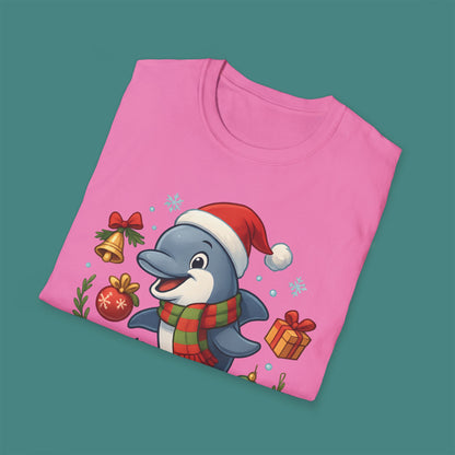 Christmas Dolphin Unisex T-Shirt