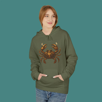 Steampunk Mechanical Crab Fleece Unisex Hoodie