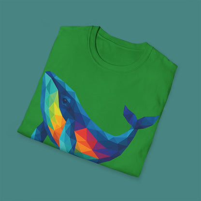 Geometric Polygon Whale Unisex T-Shirt