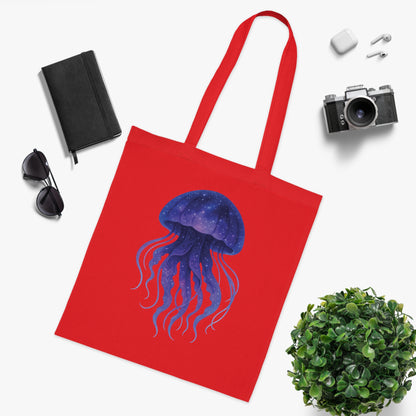 Cosmic Galaxy Jellyfish Tote Bag