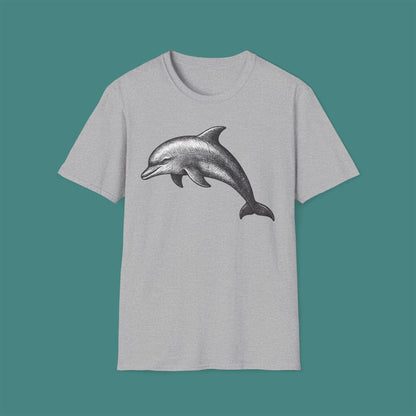 Vintage Etching Dolphin Unisex T-Shirt