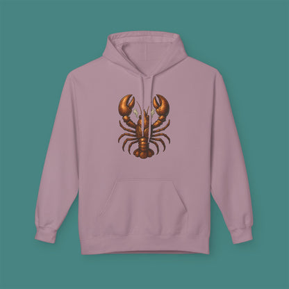 Steampunk Mechanical Lobster Fleece Unisex Hoodie