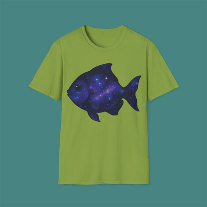 Cosmic Galaxy Fish Unisex T-Shirt
