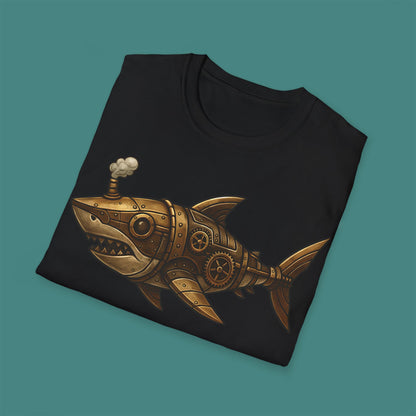 Steampunk Mechanical Shark Unisex T-Shirt