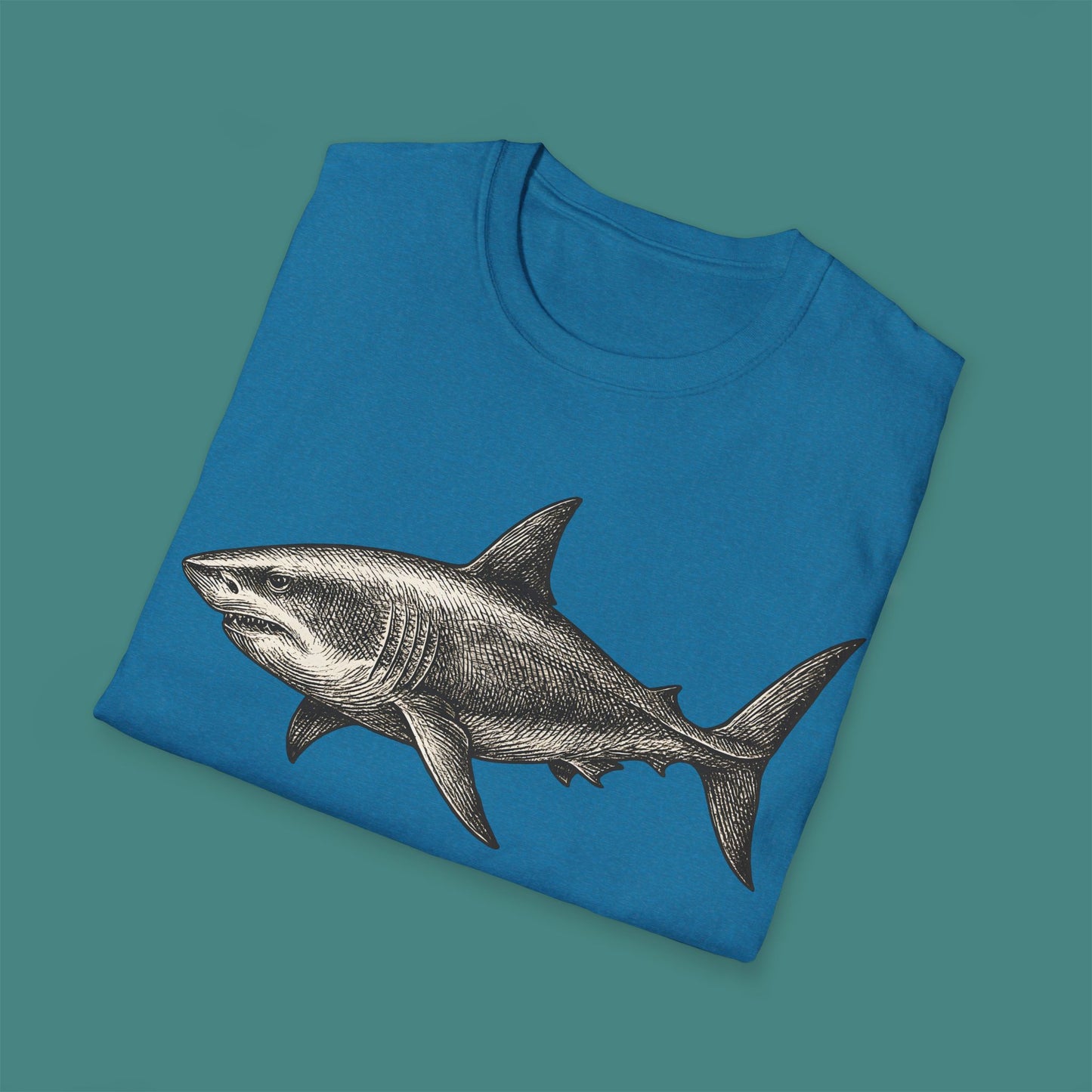 Vintage Etching Shark Unisex T-Shirt