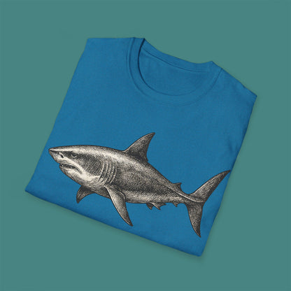 Vintage Etching Shark Unisex T-Shirt