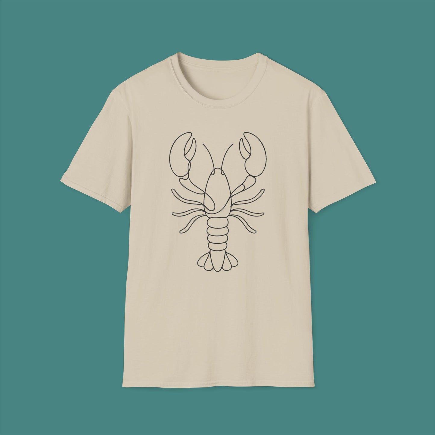 Minimalist Line Art Lobster Unisex T-Shirt