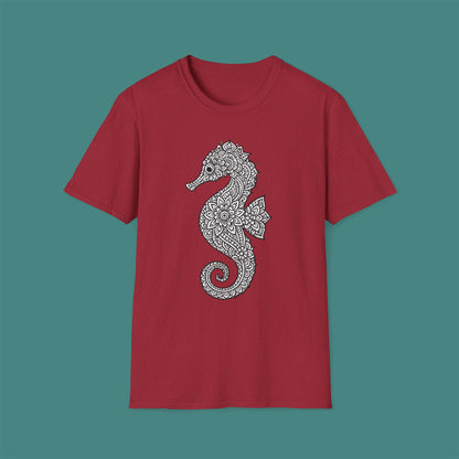 Intricate Mandala Seahorse Unisex T-Shirt