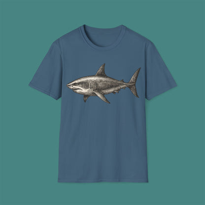 Vintage Etching Shark Unisex T-Shirt