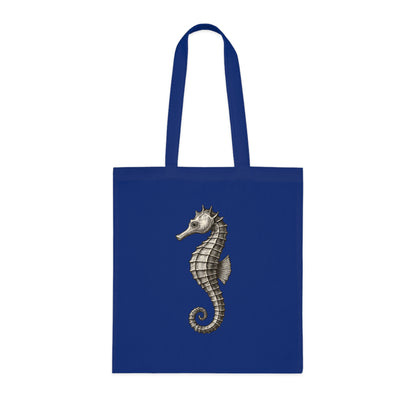 Vintage Etching Seahorse Tote Bag