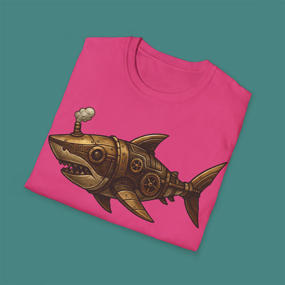 Steampunk Mechanical Shark Unisex T-Shirt