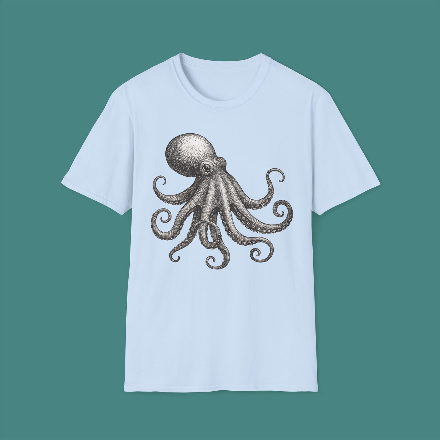 Vintage Etching Octopus Unisex T-Shirt