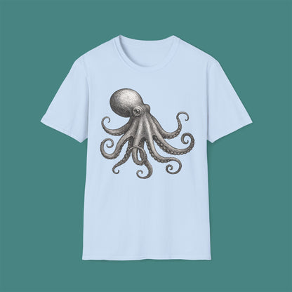 Vintage Etching Octopus Unisex T-Shirt