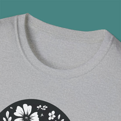 Floral Jellyfish Silhouette Unisex T-Shirt