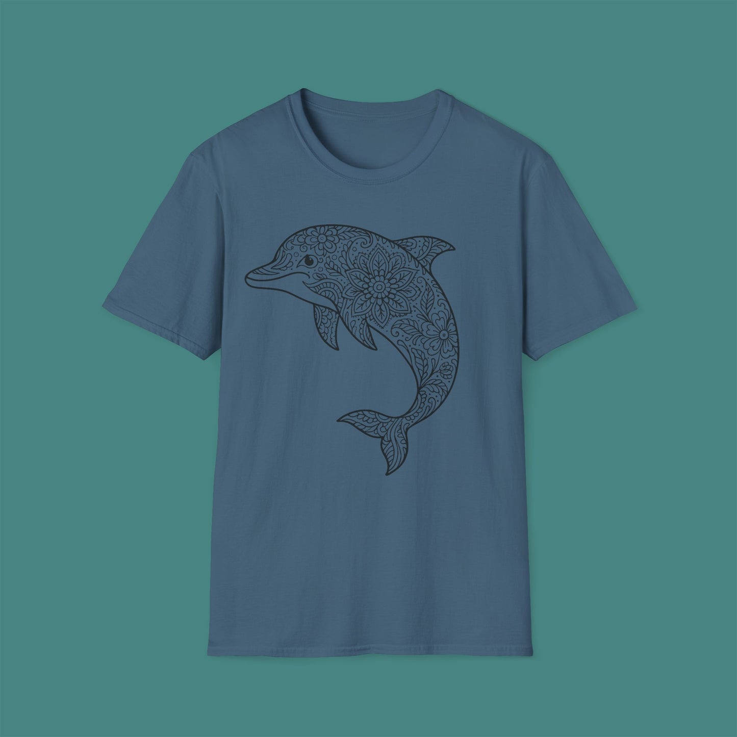 Intricate Mandala Dolphin Unisex T-Shirt