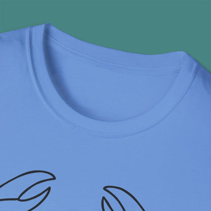 Minimalist Line Art Crab Unisex T-Shirt