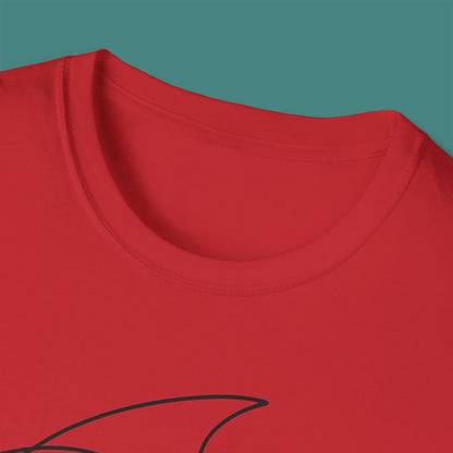 Minimalist Line Art Fish Unisex T-Shirt