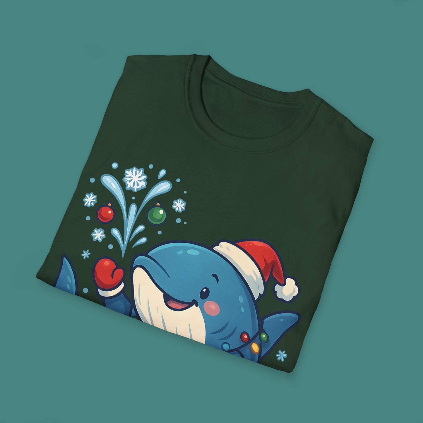 Christmas Whale Unisex T-Shirt