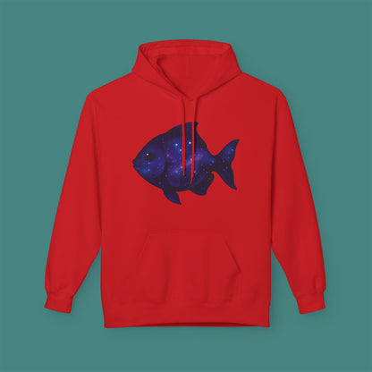 Cosmic Galaxy Fish Fleece Unisex Hoodie